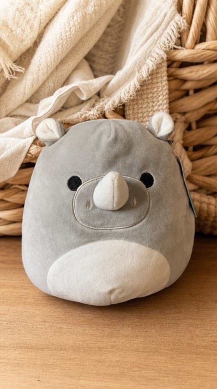 NWT Squishmallows Irving Gray Rhino Plush 8 in Kellytoy w/ Tag